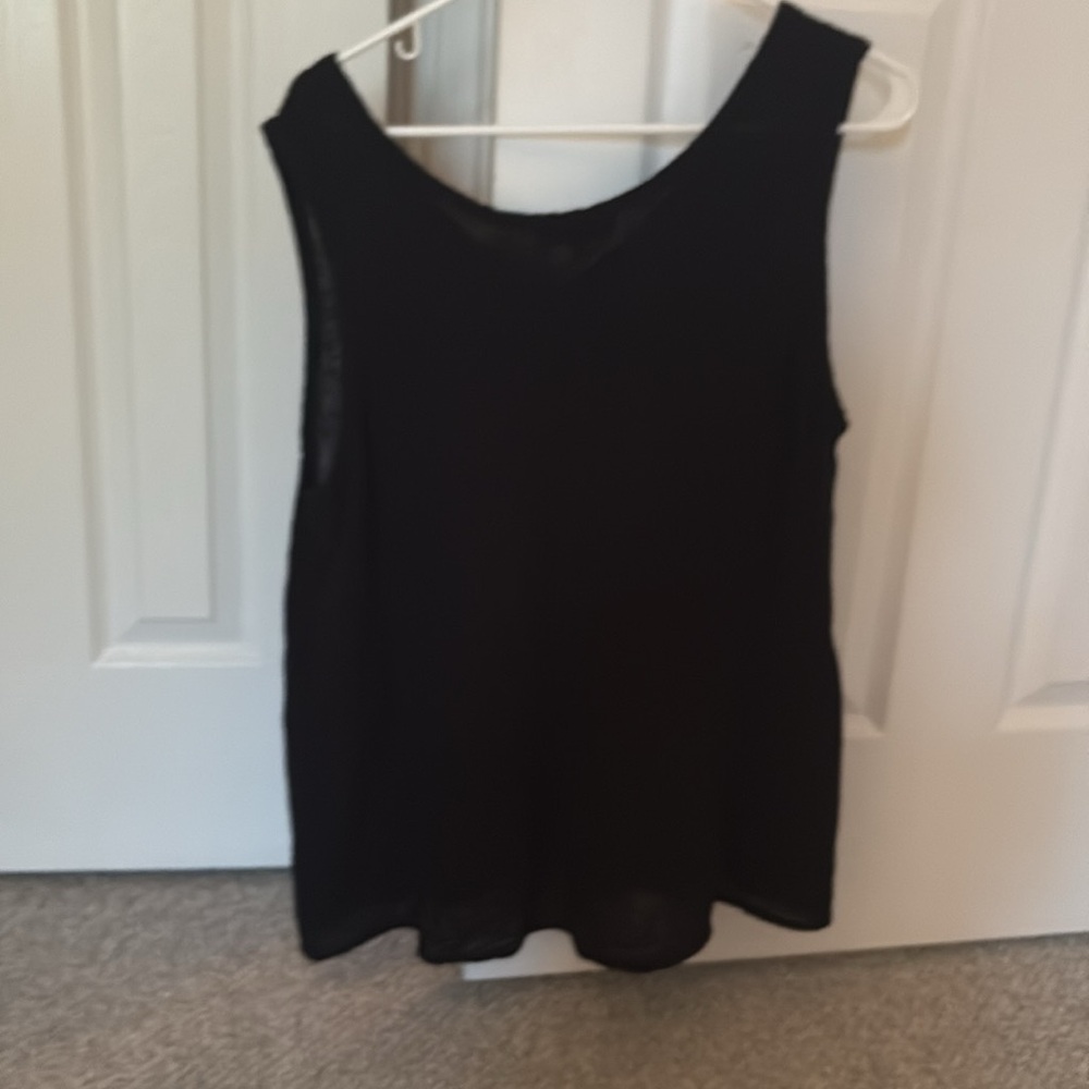 Michael Stars Black Ribbed Tank Top - Picture 3 of 4